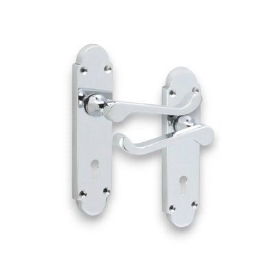 SPIRA BRASS Oakley Lock Lever Handle Polished Chrome