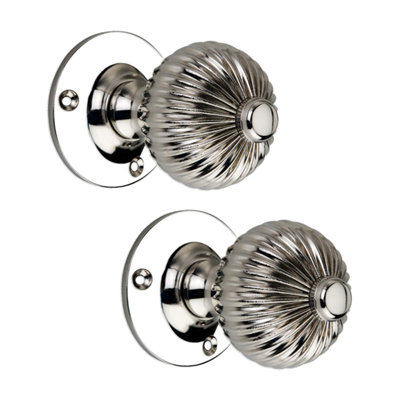 SPIRA BRASS Regency Mortice Door Knob Polished Nickel