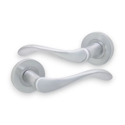 SPIRA BRASS Rosalie Lever Door Handle Satin Chrome