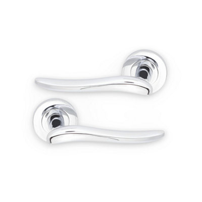 SPIRA BRASS  Senza Lever Door Handle Polished Chrome
