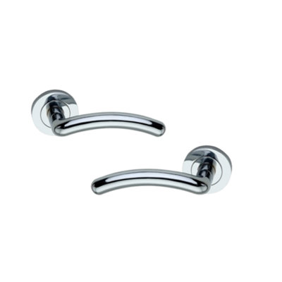 SPIRA BRASS Taurus Lever Door Handle Polished Chrome