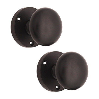 SPIRA BRASS Victorian Door Knob Matt Black