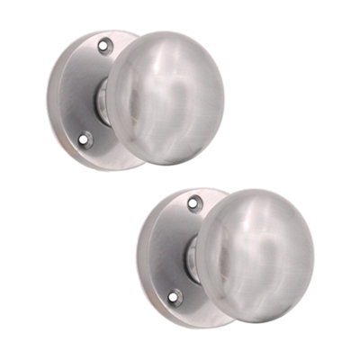 SPIRA BRASS Victorian Door Knob Satin Chrome