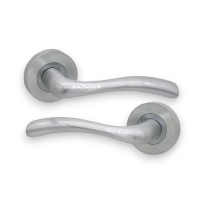 SPIRA BRASS Zofie Lever Door Handle Satin Chrome
