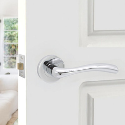 SPIRA BRASS Zofie Lever on Rose Polished Chrome