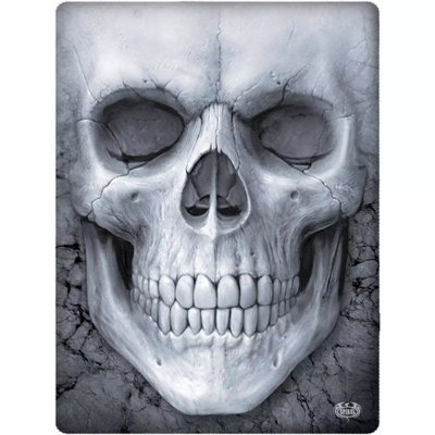 Spiral Direct Fleece Solemn Skull Blanket Black/White (One Size)
