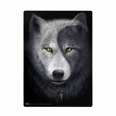 Spiral Direct Wolf Chi Rectangular Chopping Board Black/White (One Size)