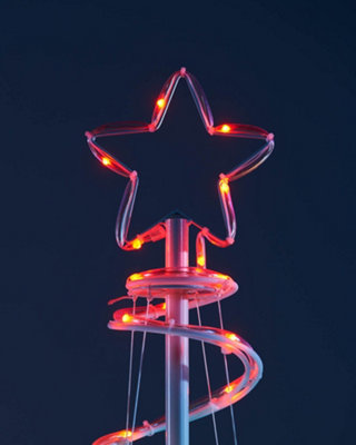 Spiral Rope Light Christmas Tree Silhouette 5ft