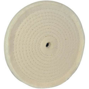Spiral Stitched Buffing Wheel 150mm 50 Layers of Cotton Metals