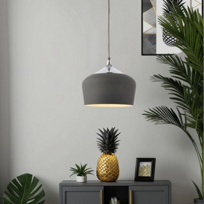 Buy Spitalfields Pendant Ceiling Light Grey at B&Q