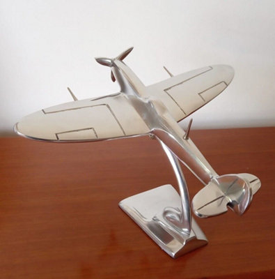 Spitfire Aeroplane Ornament Aluminium Plane Sculpture Gift - 5