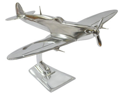 Spitfire Aeroplane Ornament Aluminium Plane Sculpture Gift - 6