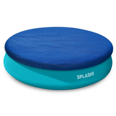 Splash AquaRing Fast Set Swimming Pool Cover - Round Paddling Pool Protection, 8ft