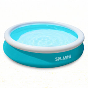 SPLASH AquaRing Inflatable Round Pool - 10ft, Lightweight, Durable, Easy Inflation & Drainage
