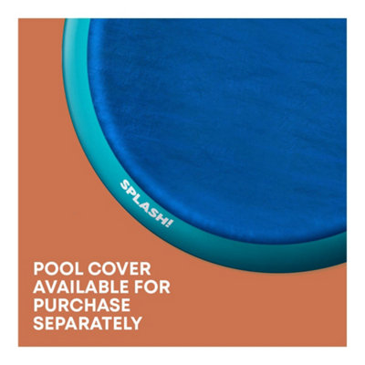 SPLASH AquaRing Inflatable Round Pool - 8ft, Lightweight, Durable, Easy Inflation & Drainage
