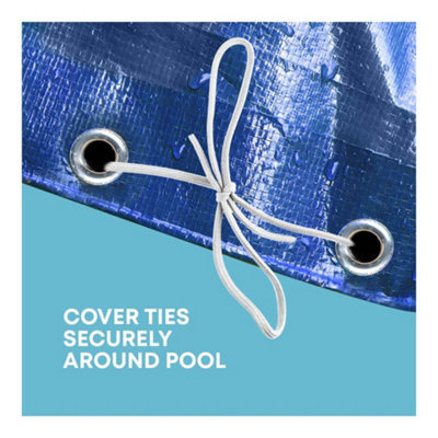 SPLASH AquaRing Swimming Pool Cover - Round Paddling Pool Protection, 8ft