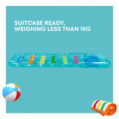 SPLASH Inflatable Lilo Air Bed Mat Float for Pool and Beach