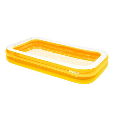SPLASH Inflatable Paddling Pool - 10ft, Lightweight, Durable, Easy Inflation & Drainage - Yellow