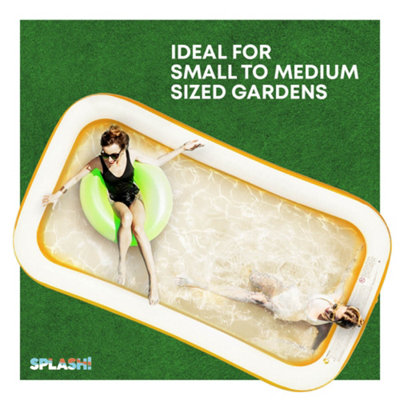 SPLASH Inflatable Paddling Pool - 10ft, Lightweight, Durable, Easy ...