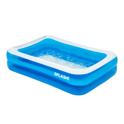 SPLASH Inflatable Paddling Pool - 10ft, Lightweight, Durable, Easy Inflation & Drainage