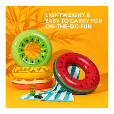 SPLASH Inflatable Pineapple Swim Ring 90cm Pool Float for Adults and ...