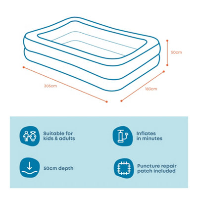 SPLASH Inflatable Pool Lilo Pocket Fashionable Water Lounger