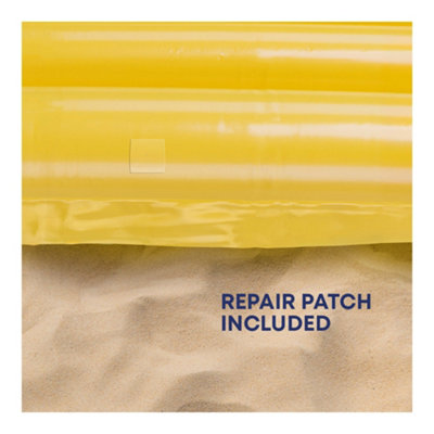 SPLASH Inflatable Water Lounger Mat Yellow Pool Lilo Float with Pillow ...