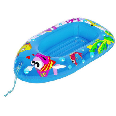 SPLASH Kids Inflatable Pool Dingy Boat Toy - Blow Up Float