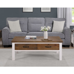 Splash of White - Coffee Table With Four Drawers