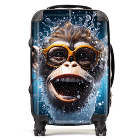 Splashart Cheeky Chimp Face Suitcase - Cabin