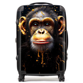 Splashart Cheeky Chimp Face Suitcase - Medium