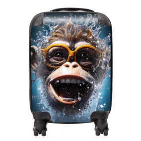 Splashart Cheeky Chimp Face Suitcase - Small