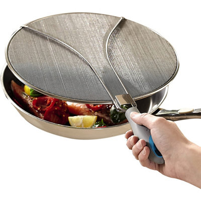 Stainless Steel Splatter Screen - Fine Mesh Fry Guard For Stove & Air Fryers