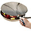 Splatter Screen - 29cm Stainless Steel Odour Absorbent Frying Pan Splatter Guard Lid Cover with Carbon Filter & Folding Handle