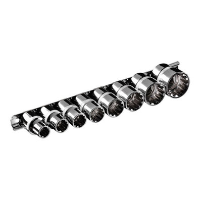 Spline Socket Set 8pc 1/2" (Short) NEO TOOLS