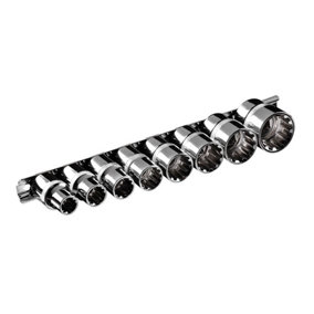 Spline Socket Set 8pc 1/2" (Short) NEO TOOLS