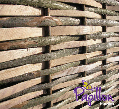 Split Hazel Hurdle Fence Panel Natural 6ft x 3ft Handwoven Weave