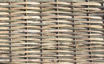 Split Hazel Hurdle Fence Panel Natural 6ft x 3ft Handwoven Weave - 3