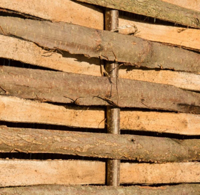 Split Hazel Hurdle Fence Panel Natural 6ft x 4ft 6in Handwoven Weave - 5