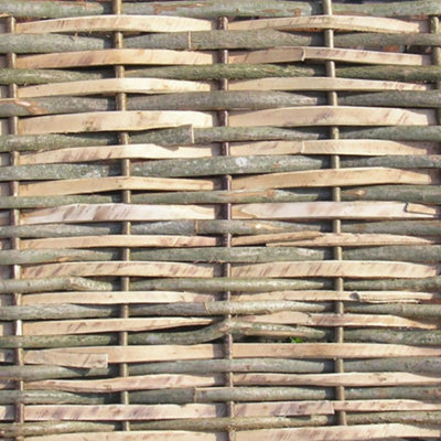 Split Hazel Hurdle Fence Panel Natural 6ft x 6ft Handwoven Weave - 7