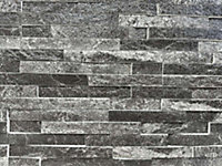 Splitface Multicolour patterned stone cladding - Mont Blanc Nero - MyDecorativeStone - 7 Boxes, 3.1m2