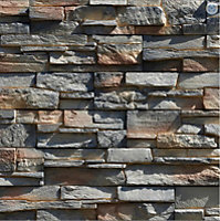 Splitface Natural Stone Effect Cladding Tiles - Saksonia - MyDecorativeStone - 3.2m2, 10 boxes