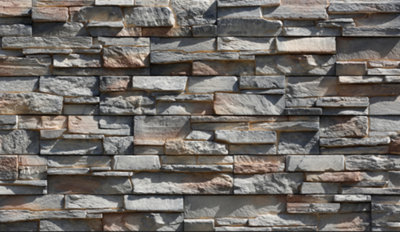 Splitface Natural Stone Effect Cladding Tiles - Saksonia - MyDecorativeStone - 3.2m2, 10 boxes