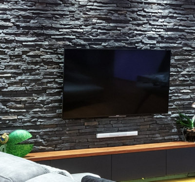 Splitface Natural Stone Effect Cladding Tiles - Sierra Graphite - MyDecorativeStone - 3.2m2