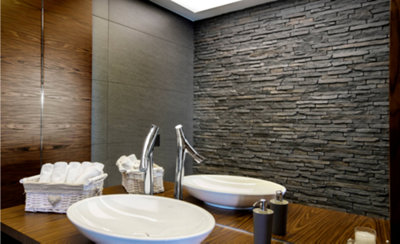 Splitface Natural Stone Effect Cladding Tiles - Sierra Graphite - MyDecorativeStone - 3.2m2 - 4