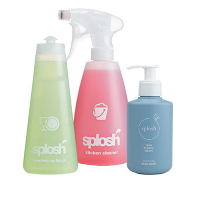 SPLOSH 3 Bottle Bundle Kitchen Cleaner , Handwash , Washing up