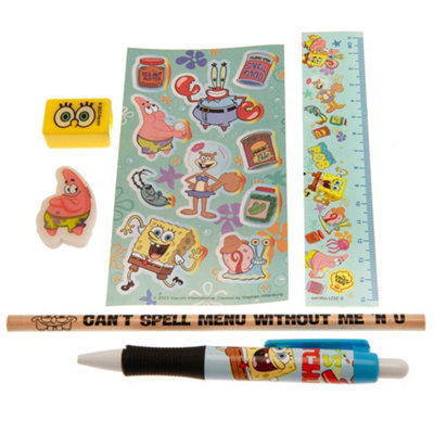 SpongeBob SquarePants Characters Stationery Set (Pack of 6) Multicoloured (One Size)