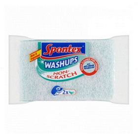 Spontex Non Scratch Washups (Pack Of 2) Blue (Pack of 2)