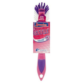 Spontex Style Easy Gri Handle Dish Brush Pink/Purple/White (One Size)