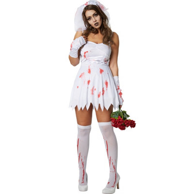 Spooky Bride - Halloween fancy dress costume for women 302245 - white S